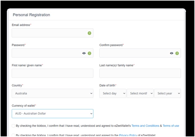 Ezee wallet - Registration