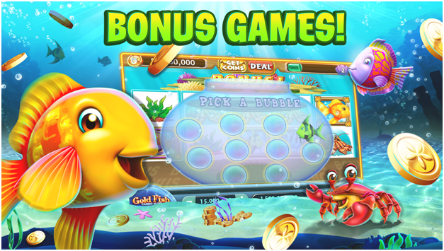 Gold Fish casino slots free play for fun online casino- game features bonus game