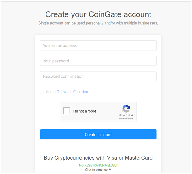 CoinGate BTC