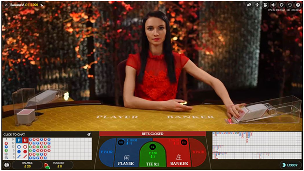 Live Baccarat at online casino