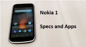 Nokia 1 Specs and Apps