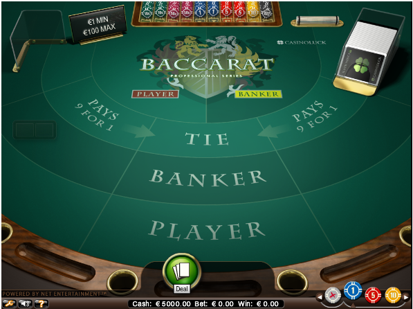 Online baccarat at casino