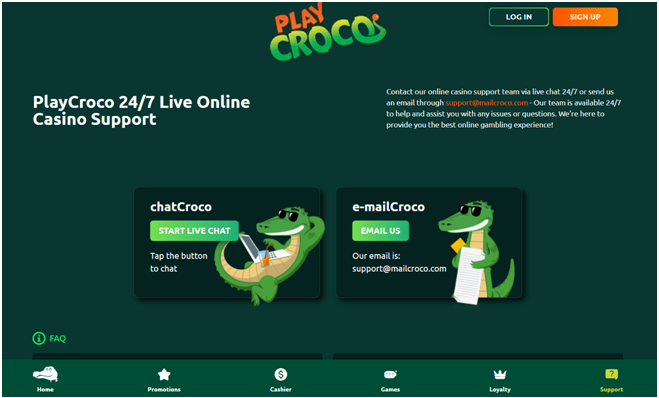 Play croco casino customer support