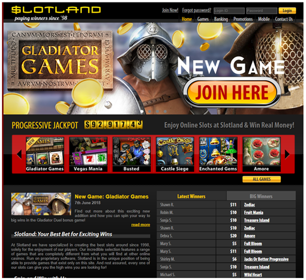 Slotland casino games