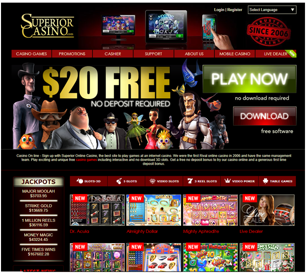 Superior casino pokies to play with mobile