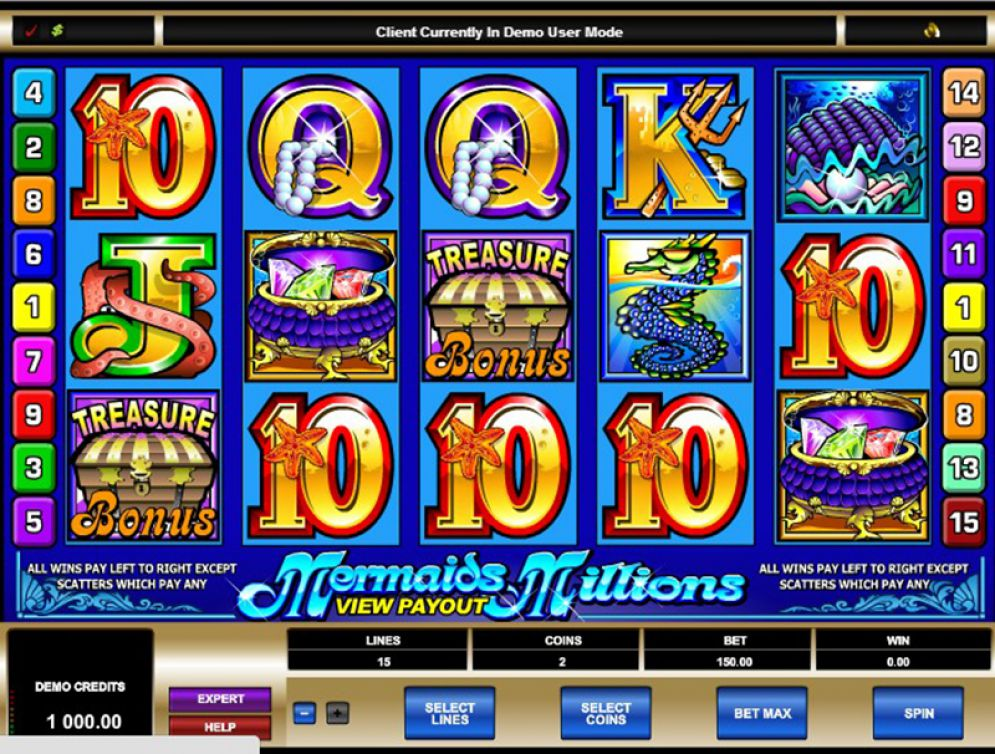 mermaid millions pokies game