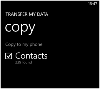 Transfer My data